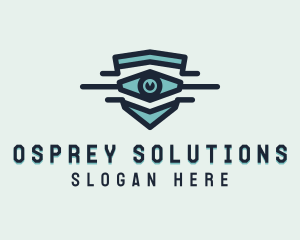 Blue Visual Eye logo design