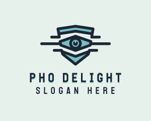 Blue Visual Eye logo design