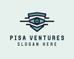 Blue Visual Eye logo design