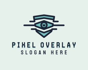 Blue Visual Eye logo design