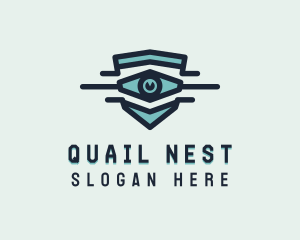 Blue Visual Eye logo design