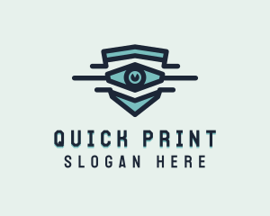 Blue Visual Eye logo design