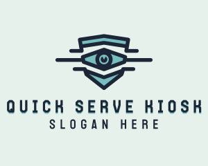 Blue Visual Eye logo design