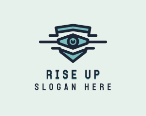 Blue Visual Eye logo design