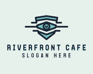 Blue Visual Eye logo design