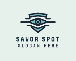 Blue Visual Eye logo design