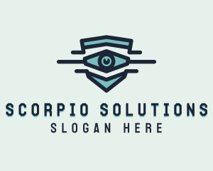 Blue Visual Eye logo design