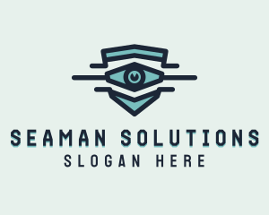 Blue Visual Eye logo design