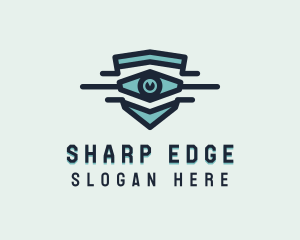 Blue Visual Eye logo design