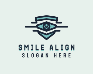 Blue Visual Eye logo design