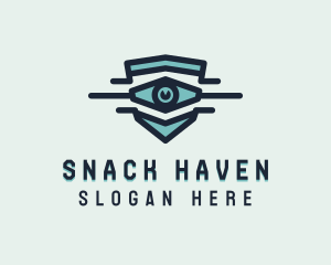 Blue Visual Eye logo design