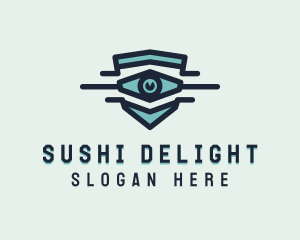 Blue Visual Eye logo design