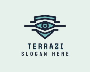 Blue Visual Eye logo design