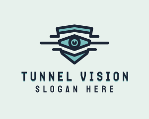 Blue Visual Eye logo design