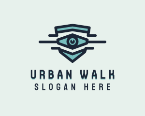 Blue Visual Eye logo design