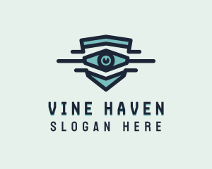 Blue Visual Eye logo design