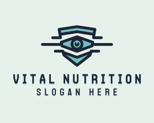 Blue Visual Eye logo design