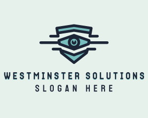 Blue Visual Eye logo design