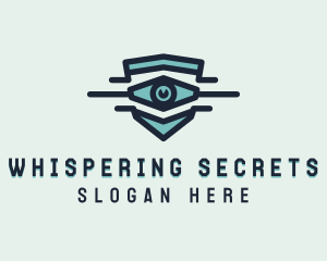 Blue Visual Eye logo design