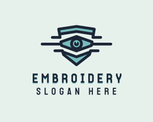 Blue Visual Eye logo design