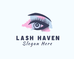 Woman Eyelash Beauty logo design