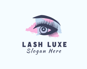 Woman Eyelash Beauty logo design