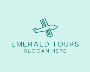 Airplane Travel Tour logo design