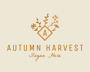 Autumn Floral Organic Florist logo design