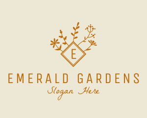 Autumn Floral Organic Florist logo design