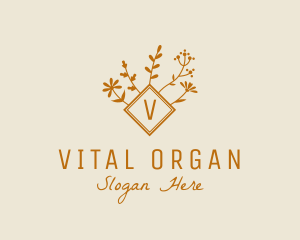 Autumn Floral Organic Florist logo design