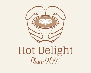 Heart Cappuccino Drink logo design