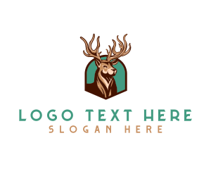 Animal - Deer Elk Wildlife logo design