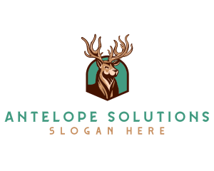 Deer Elk Wildlife  logo design