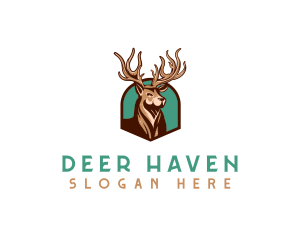 Deer Elk Wildlife  logo design