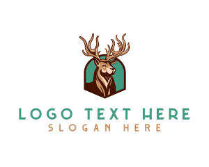 Deer Elk Wildlife  Logo