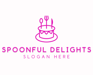 Pastry Cake Utensils logo design