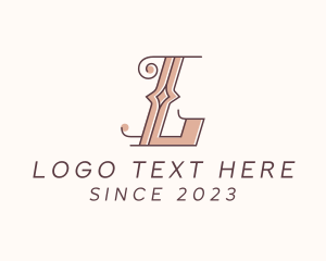 Typography - Vintage Classy Letter L logo design