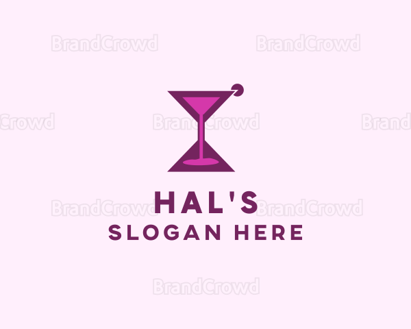 Hourglass Cocktail Time Logo