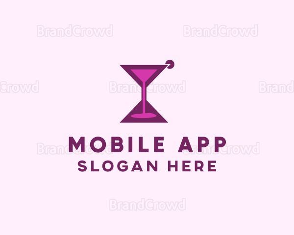 Hourglass Cocktail Time Logo