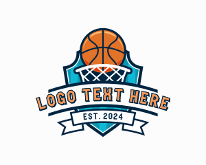 League - Basketball Varsity Shield logo design