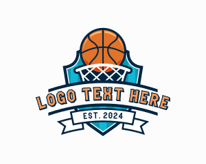 Basketball Varsity Shield logo design