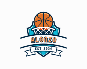 Basketball Varsity Shield logo design