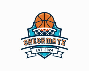 Basketball Varsity Shield logo design