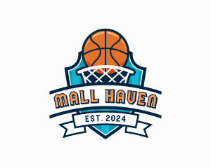 Basketball Varsity Shield logo design