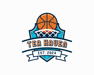 Basketball Varsity Shield logo design