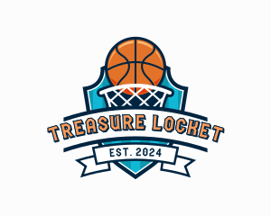 Basketball Varsity Shield logo design