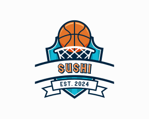 Basketball Varsity Shield logo design