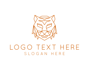 Panther - Geometric Beast Tiger logo design