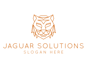 Geometric Beast Tiger logo design