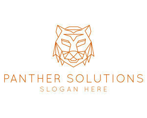 Geometric Beast Tiger logo design